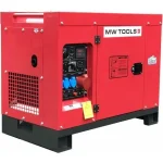 Groupe électrogène diesel insonorisé 10,0kW 230V + 400V MW-Tools DG100E - Image 2