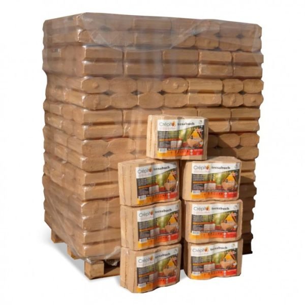 64 Buches de bois compressees Tecsabuch Crepito 100aturelles Palette de 1T 600x600 1 Bois Pellet - 2025